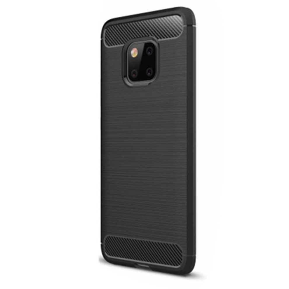 Brushed Texture Carbon Fiber Shockproof Tpu Case For Huawei Mate 20 Pro (Black) Black 8881471554160