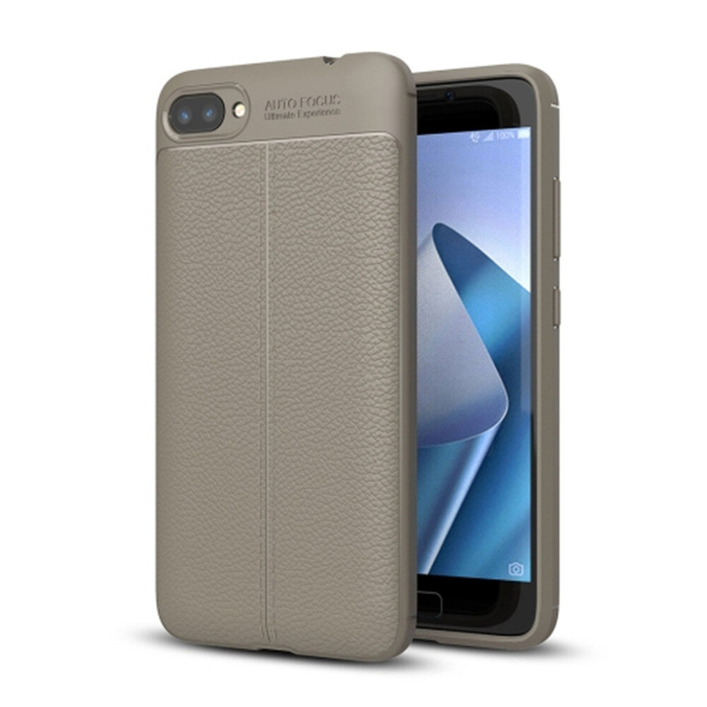 For Asus Zenfone 4 Max Plus / Zc554kl Litchi Texture Tpu Protective Case(Grey) Grey 8881471556508