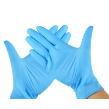 100Pcs Transparent Vinyl TPE Gloves Latex-free Gloves For Laboratory Work Thickened Pet Care Painting Kitchen Disposable Glove - Blue S