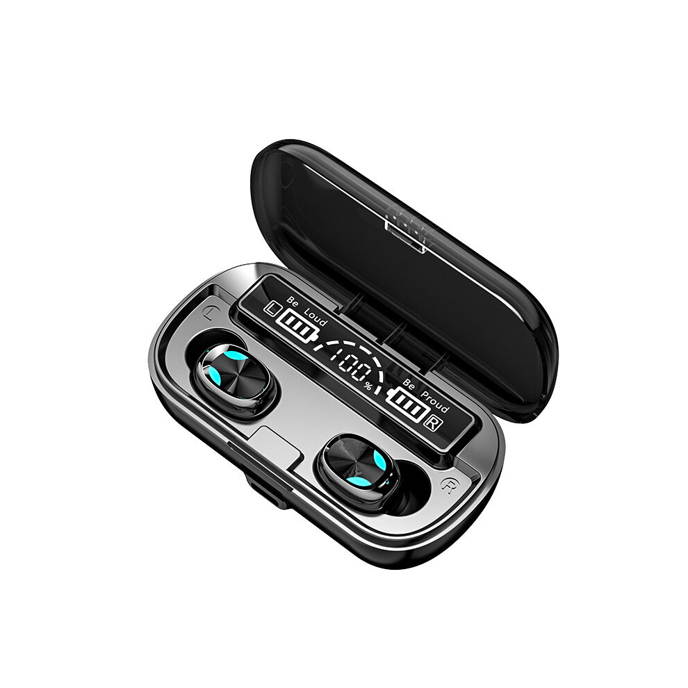 X8 Tws Mini Wireless Waterproof Sports Headphones With Stereo Bluetooth 5.1 Mic And 2000Mah Charging Case - Black 766261485641