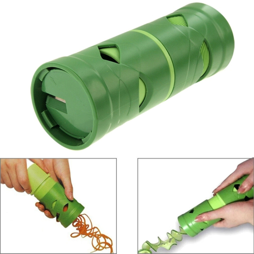 2PCS Green Veggie Twister Easy Fruit Vegetable Cutter Slicer Utensil Processing Device(Green) 1