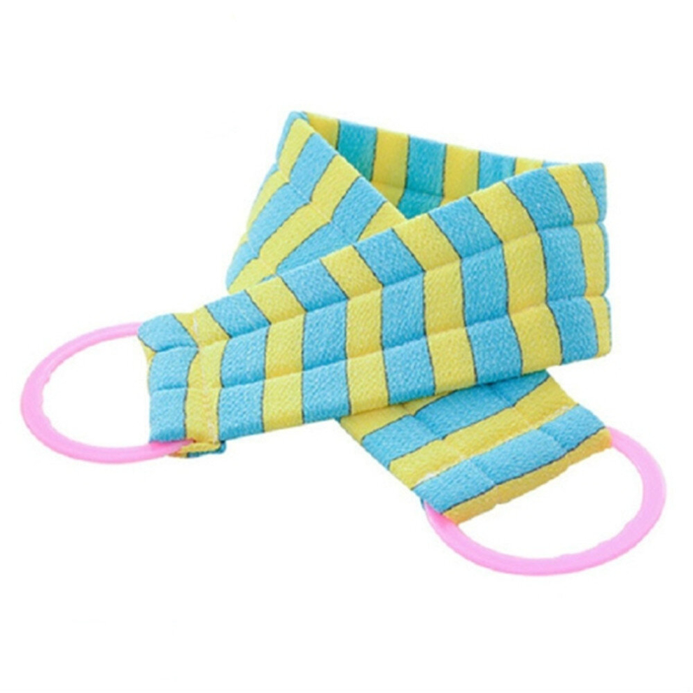 Dsport Blue/Yellow 4Pcs Adult Scrub Towel Strong Rub Mud Back( Yellow)