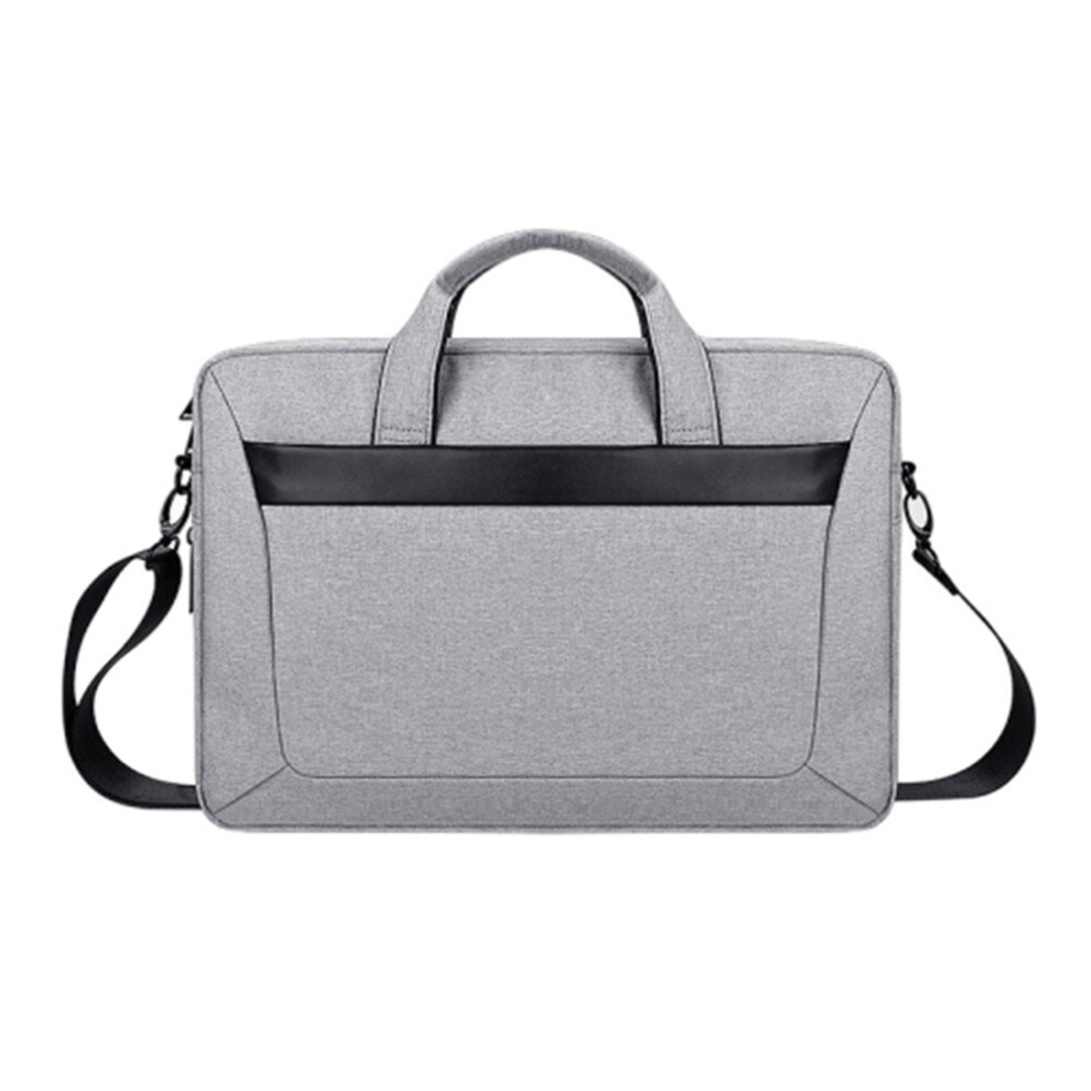 Dj06 Oxford Cloth Waterproof Wear-Resistant Expandable Laptop Bag For 15.4 Inch Laptops With Detachable Shoulder Strap(Grey) Grey 6913664838893