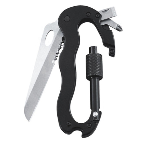 2 Pcs External Multi-function Carabiner D-type Hanging Keychain
