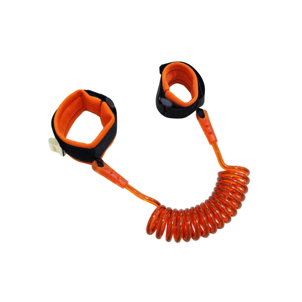 2Pcs Kids Safety Harness Child Leash Anti Lost Wrist Link Traction Rope Anti Lost Bracelet, Length: 1.5M(Orange) Orange Dsport