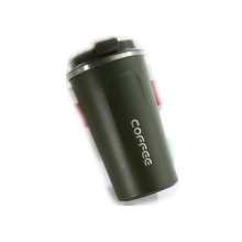 Double Stainless steel 304 Coffee Mug Car Thermos Mug Travel Thermo Cup 510ml(Green)