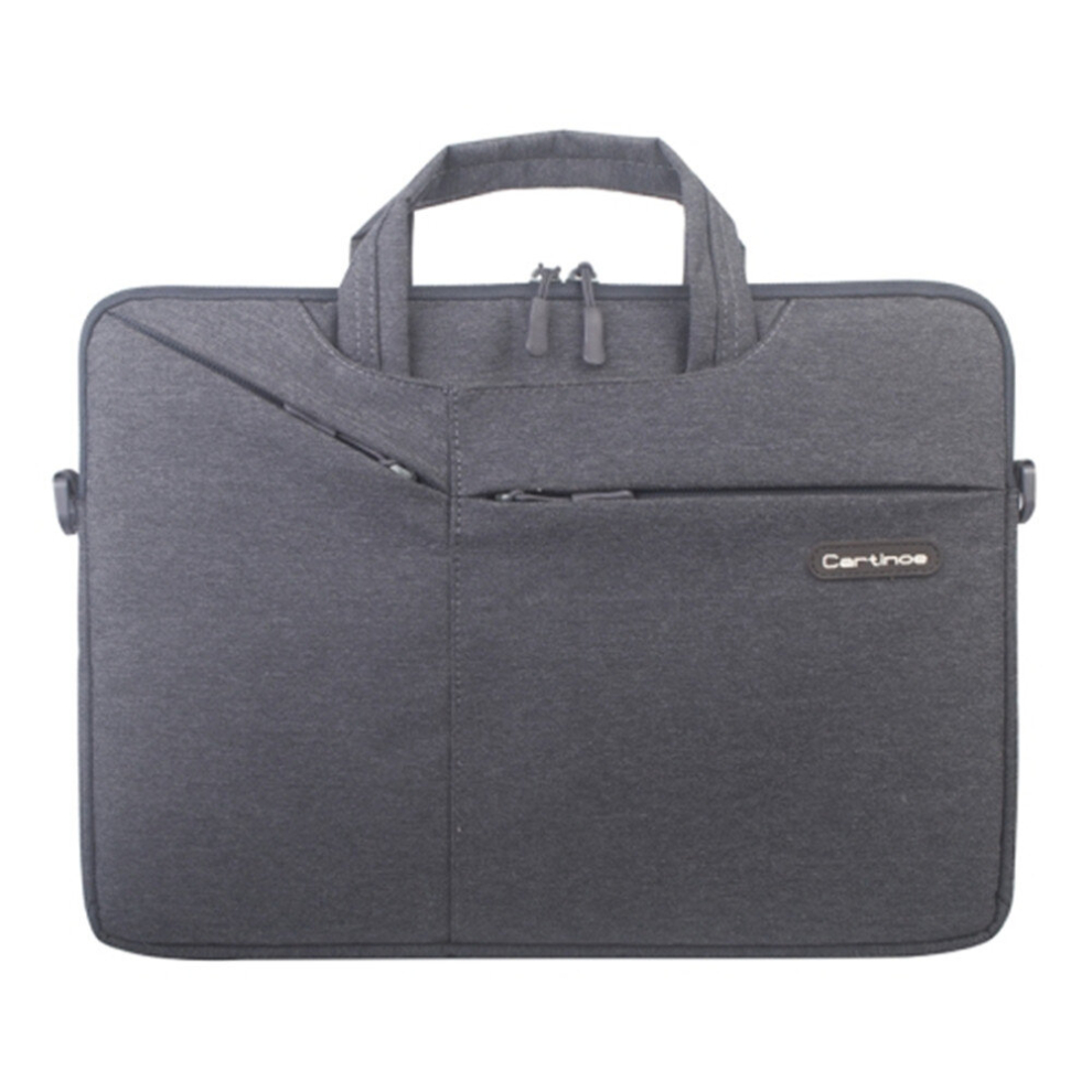 Polyester Waterproof Laptop Bag Handbag For 15.4 Inch Laptops With Trunk Trolley Strap (Black) Black 6913664840490