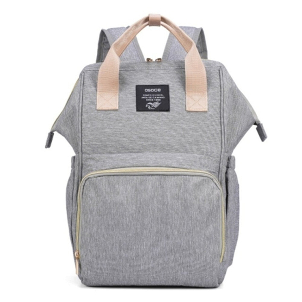 Dsport Multi-Function Mummy Bag Shoulder Large Capacity Storage Maternal And Child Package Light Simple Travel Bag(Deep Gray)