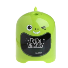 Dinosaur Cartoon Electric Pencil Sharpener Battery Operated Gift Office Supplies