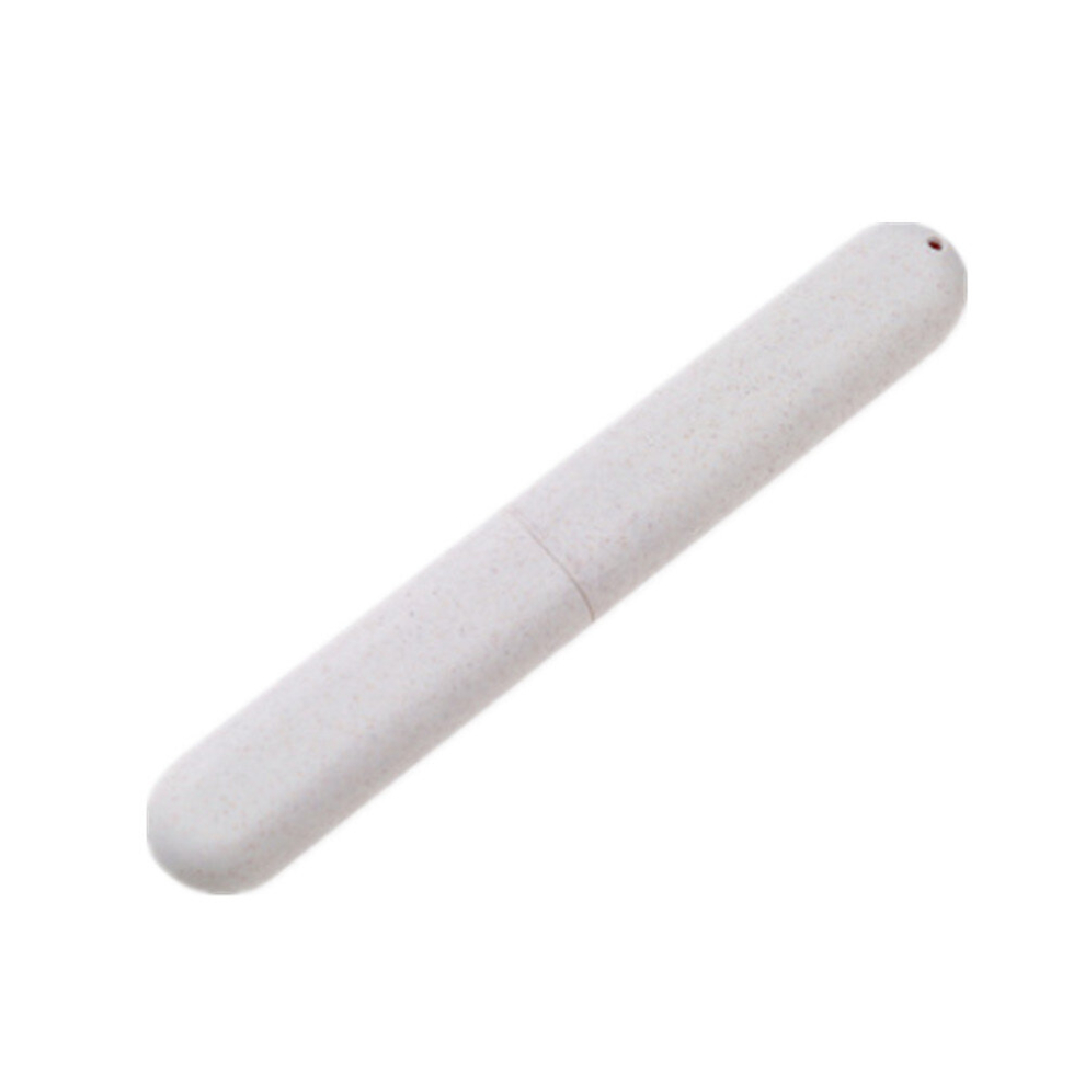 Dsport 10Pcs Travel Toothbrush Tube Cover Case Cap Fashion Plastic Portable Packing Organizer(White)