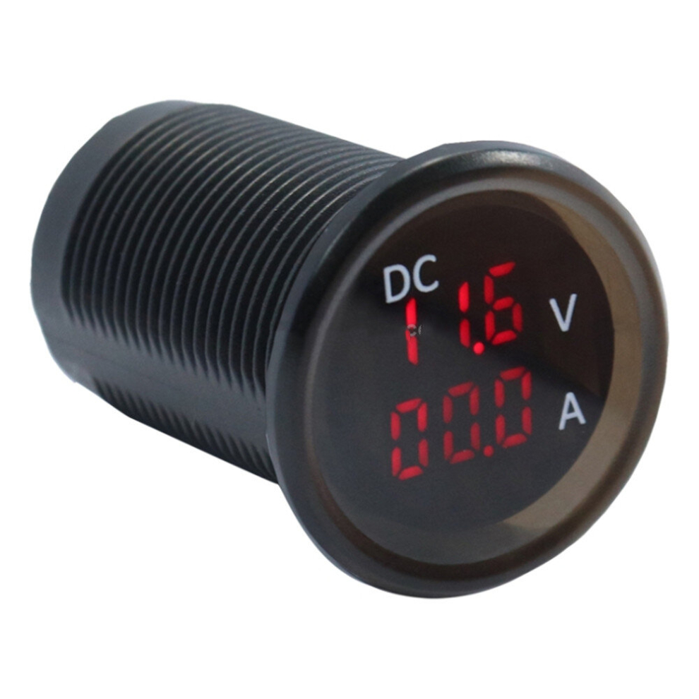 B3613 Ip67 Waterproof Car Modification 4.5-30V Voltmeter + Ammeter Red 6913664862706