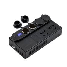 200W Dc 12V/24V To Ac 220V Car 6288 Correction Wave Power Inverter 4 Usb Ports Qc3.0 Fast Charger Adapter