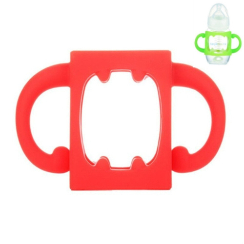 Baby Bottle Universal Silicone Anti-scalding Handle(Red) 1