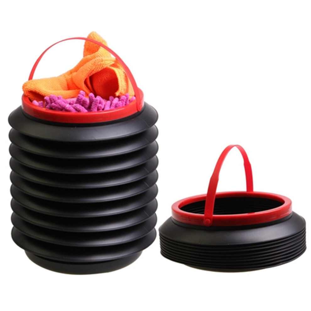 3Pcs Multi-Functional Magic Folding Container / Trash Bin For Car(Black) Black 6913664870602