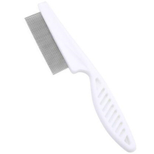 8 PCS Pet Cats Dogs Supplies Combs Fine Toothed Stainless Steel Needle Fleas Removal Combs, Length: 18.5cm (White)