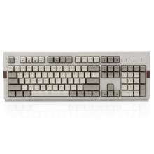Ajazz AK510 Retro Game Kabelgebundene mechanische Tastatur 104 Tasten PBT-Kugeltastenkappe RGB-Leuchten Blauer Schalter - Grau + Weiß