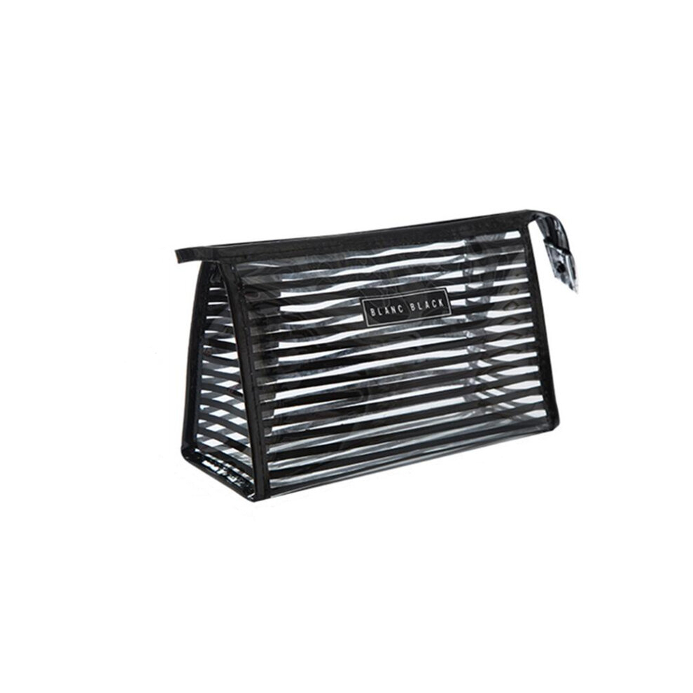 Dsport 2Pcs Stripe Style Portable Travel Cosmetic Organizer Bag