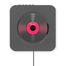 Kecag KC-808 CD player montabil pe perete cu Bluetooth cu telecomandă Radio FM MP3 Mufă pentru căști USB - negru