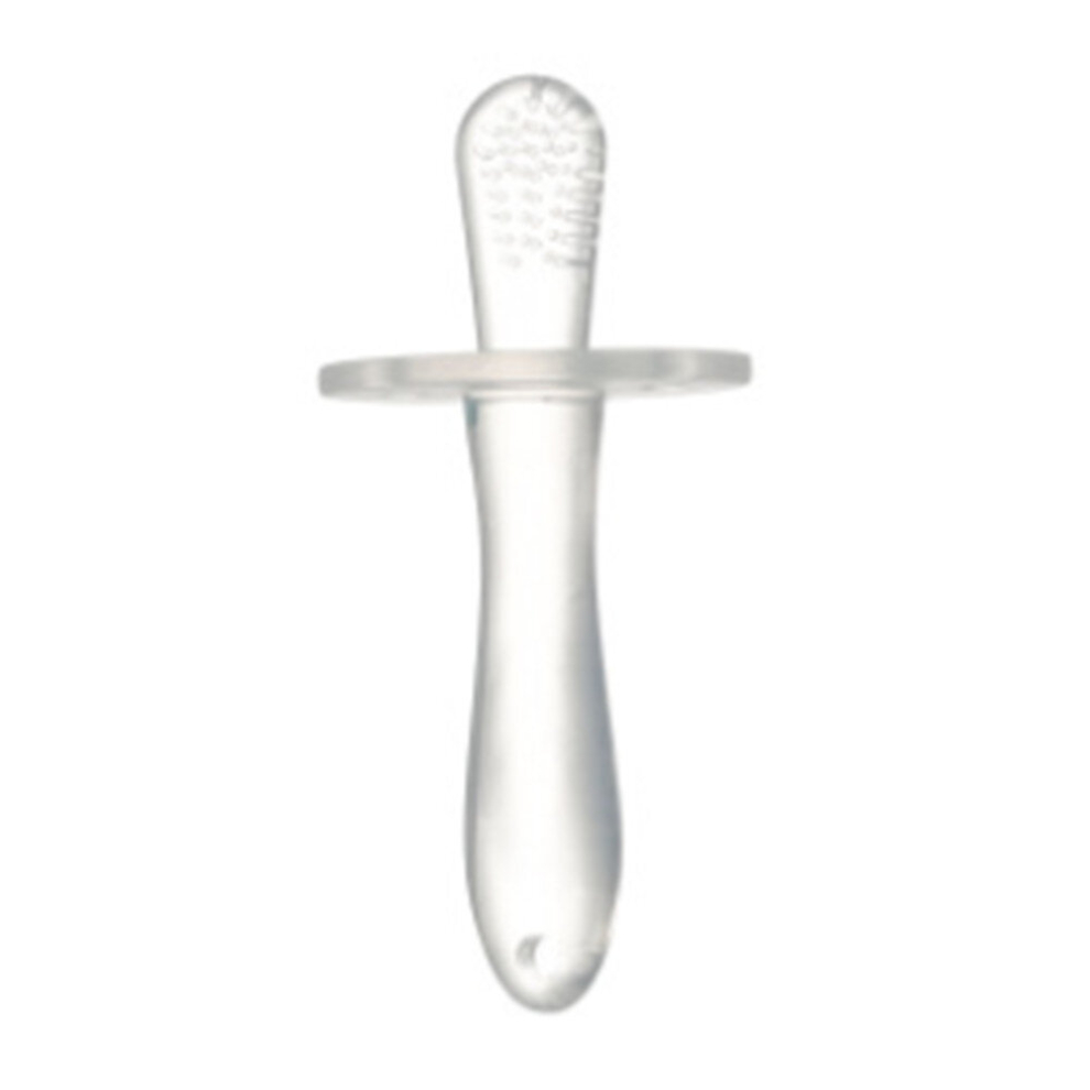 Dsport 4Pc Baby Silicone Molar Stick Baby All Silicone Molar Stick Bite Teether(Transparent)