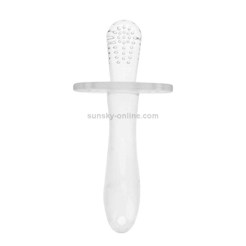 4PC Baby Silicone Molar Stick Baby all Silicone Molar Stick Bite Teether(Transparent) 2