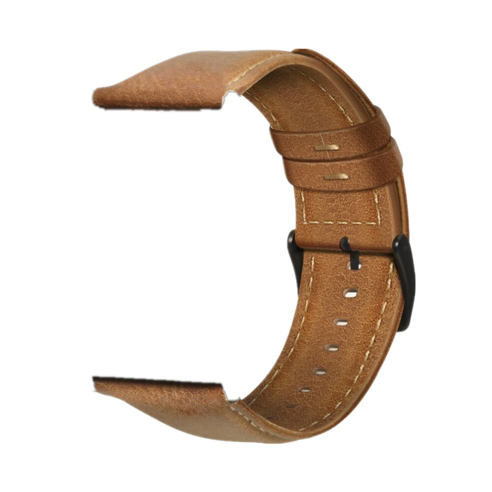 Watch Band For Apple Iwatch Pu Leather Business Band Series 7 / Se / 6/5/4/3/2/1 Replacement Wrist Strap - Yellowish 42/44/45Mm Brown 766261491628