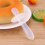 4PC Baby Silicone Molar Stick Baby all Silicone Molar Stick Bite Teether(Transparent) 4