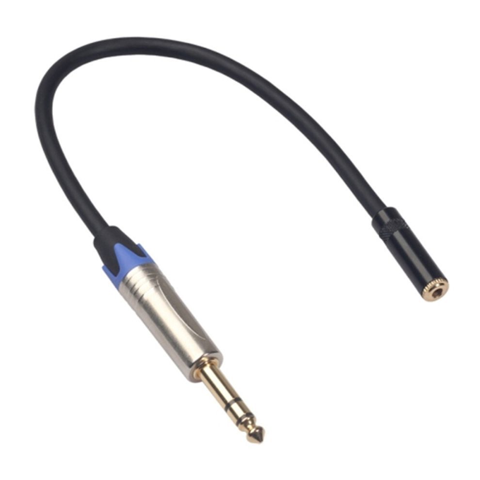 2Pcs 6.35Mm Male To 3.5Mm Female Audio Cable, Length: 0.3M Gold 6913664820584