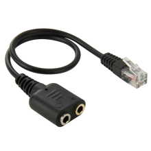 3Pcs Rj9 Male To 2 X 3.5Mm Female Audio Cable Length: 20Cm