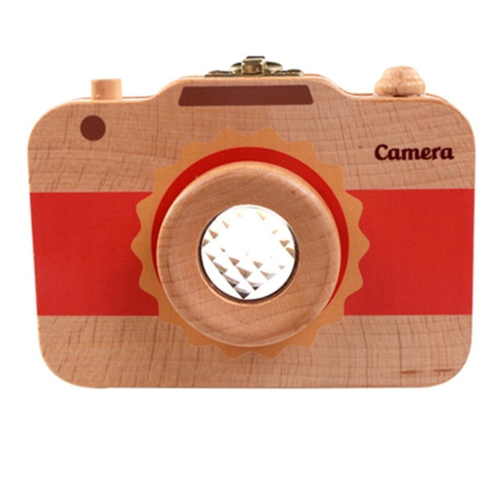 Creative Wooden Children Camera Deciduous Tooth Preservation Box Baby Teeth Tooth House Storage Box Dsport