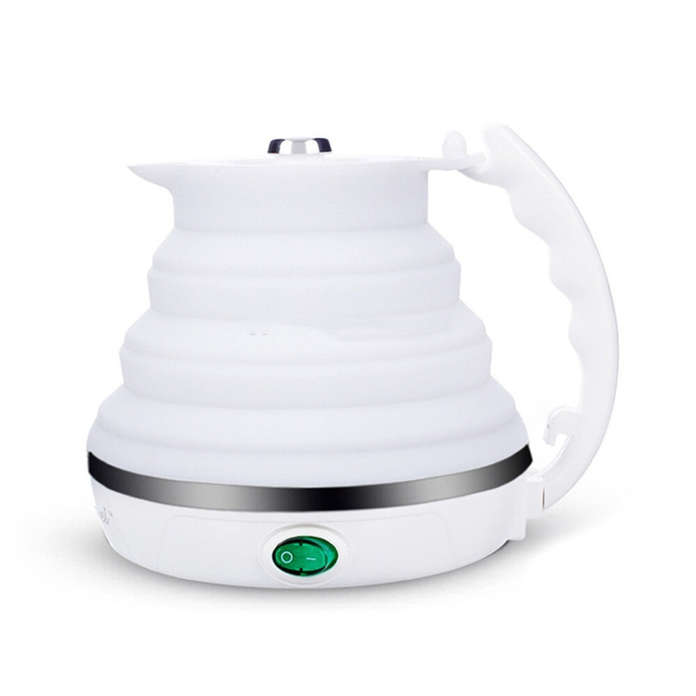 Portable Folding Silicone Intelligent Constant Temperature Travel Camping Electric Kettle (White)