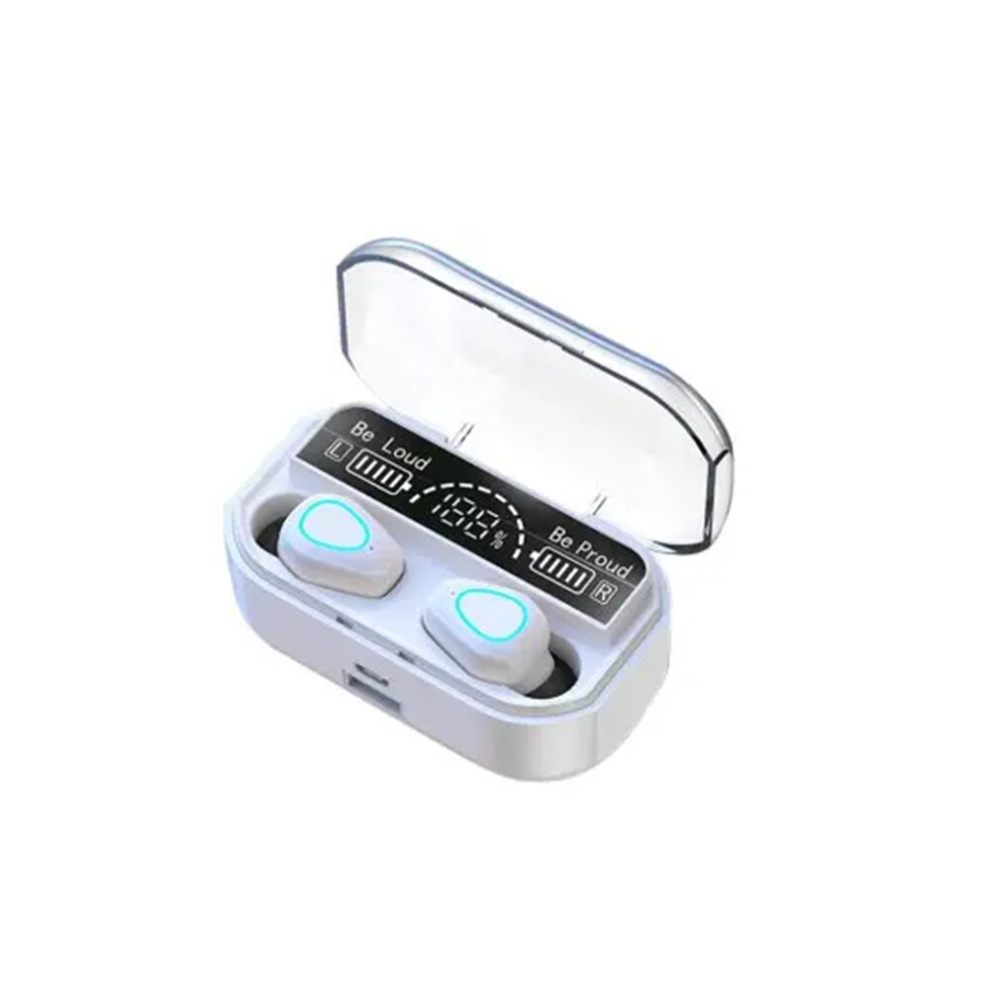 Tws Bluetooth 5.1 Wireless 9D Stereo Sports In-Ear Music Headphones - Black1 - White 766261491949