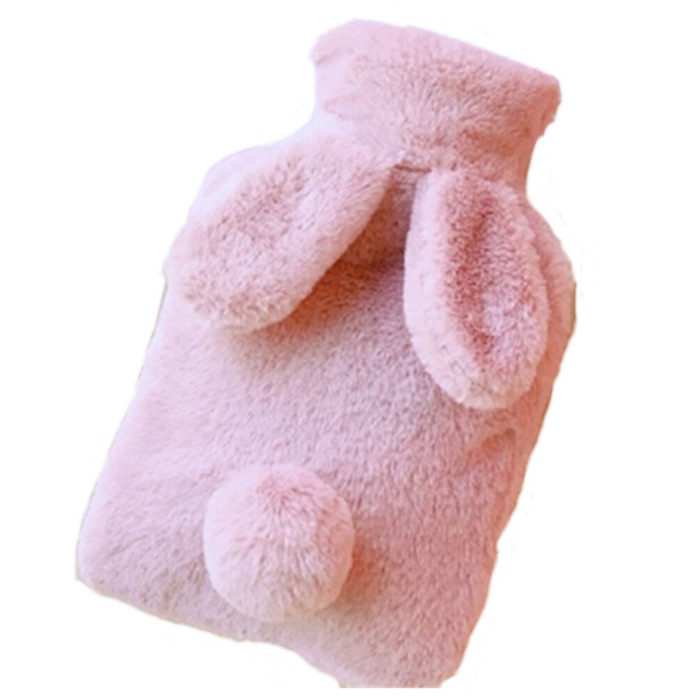 Dsport Pink Cute Rabbit Hot Water Bottle Water Heating Handbag(Pink)