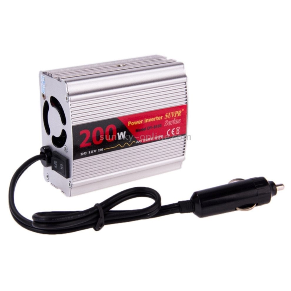 200W Dc 12V To Ac 220V Car Power Inverter With 500Ma Usb Port & Universal Power Socket Light 6913664864991