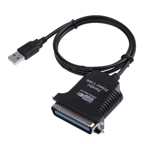 2 Pcs Usb To Parallel 1284 36 Pin Printer Adapter Cable Cable Length: 1M(Black) 1