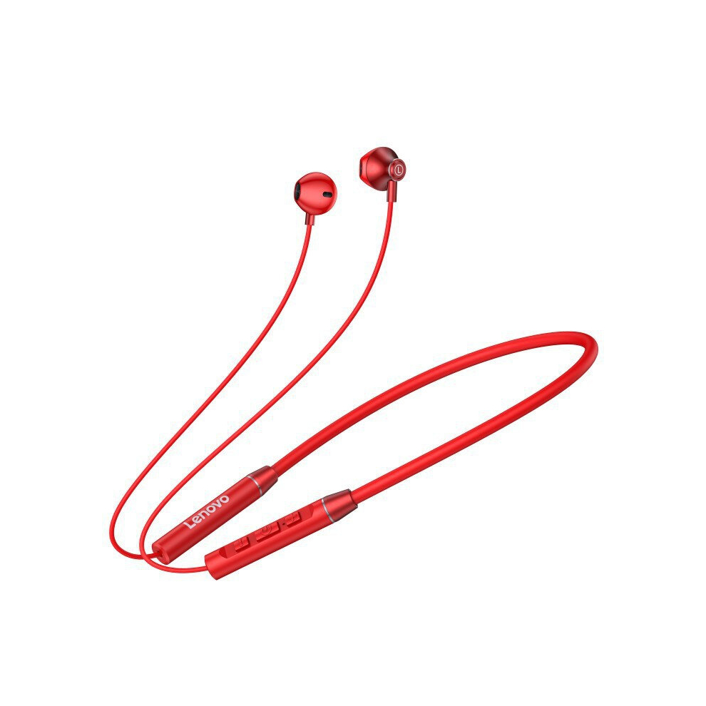 Qe08 Neckband Wireless Headphone Bluetooth 5.0 Earphone Hifi Stereo Running Waterproof Sport Magnetic Earbuds With Mic - Red 766261486761
