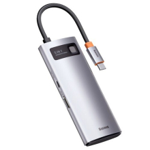 Baseus 5-in-1 Typ-C USB 3.0 HUB Adapter für Laptop Tablet Telefon - Grau