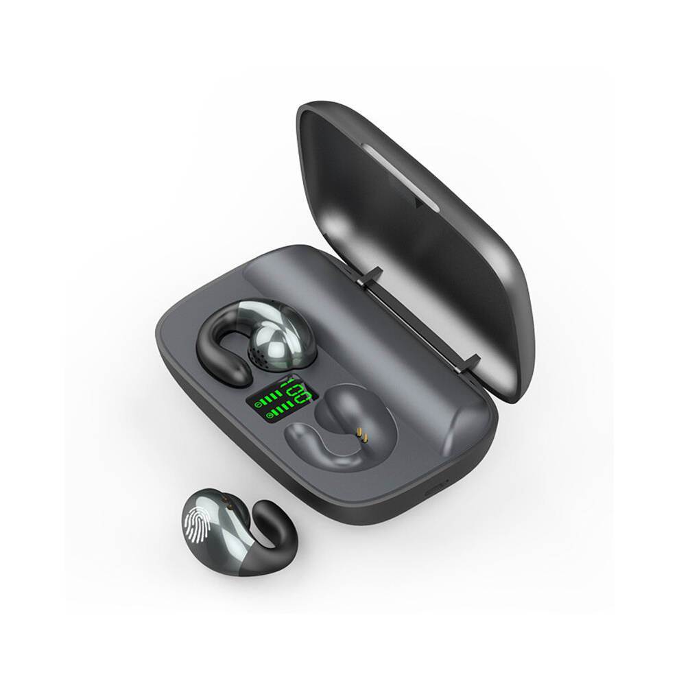 Bluetooth Headset Bone Conduction Not In-Ear Hanging Ear Headset Touch 5.0 Stereo True Wireless Bluetooth - Black 766261479435