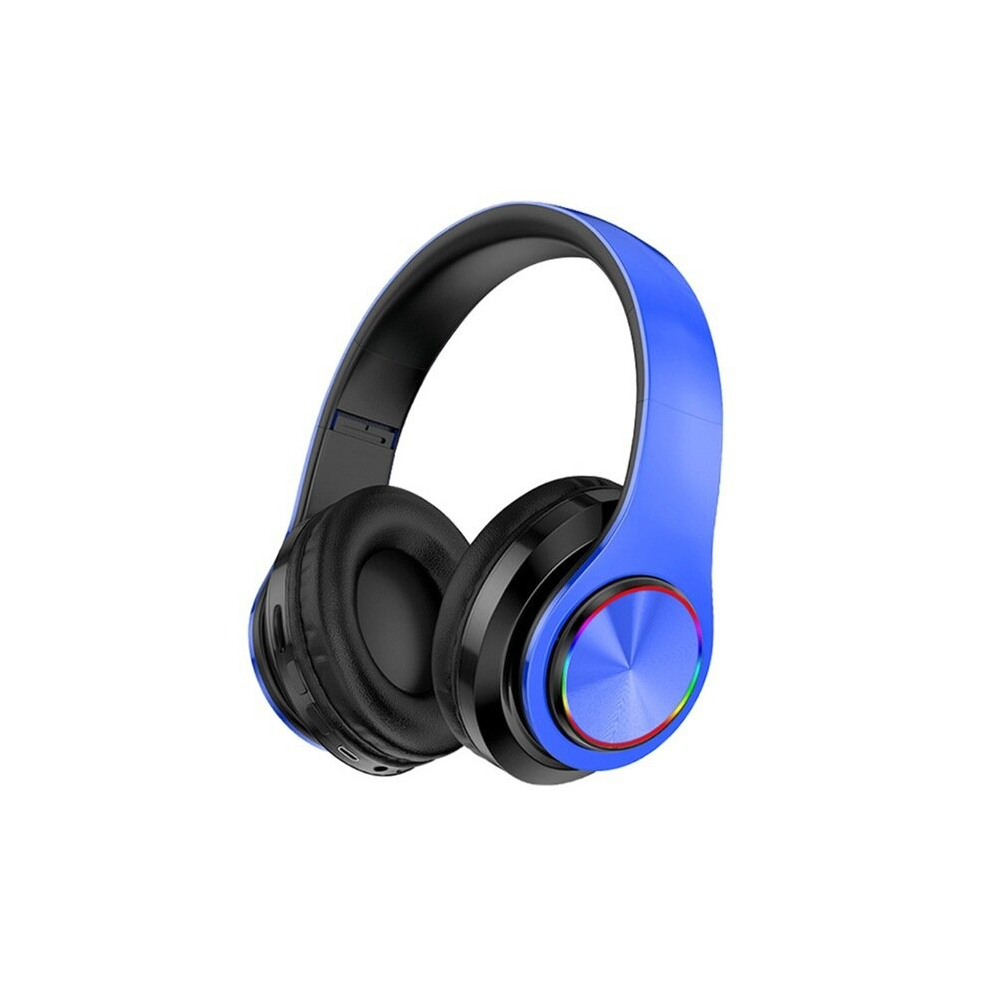 B39 Headset Subwoofer Stereo Luminous Tooth Headset Mobile Phone Wireless Card Headset - Blue 766261486853