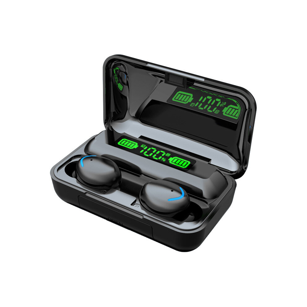 Tws F9-5C Wireless Earphones Bluetooth-Compatible 8D Stereo Handsfree Headset Waterproof Earbuds With Microphone Charging Case - 1 Pcs Black 766261491987
