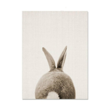 Rabbit Before and After the Computer Printing Decorative Painting Frameless Core, Size:50x70cm(Brown Rabbit Back)