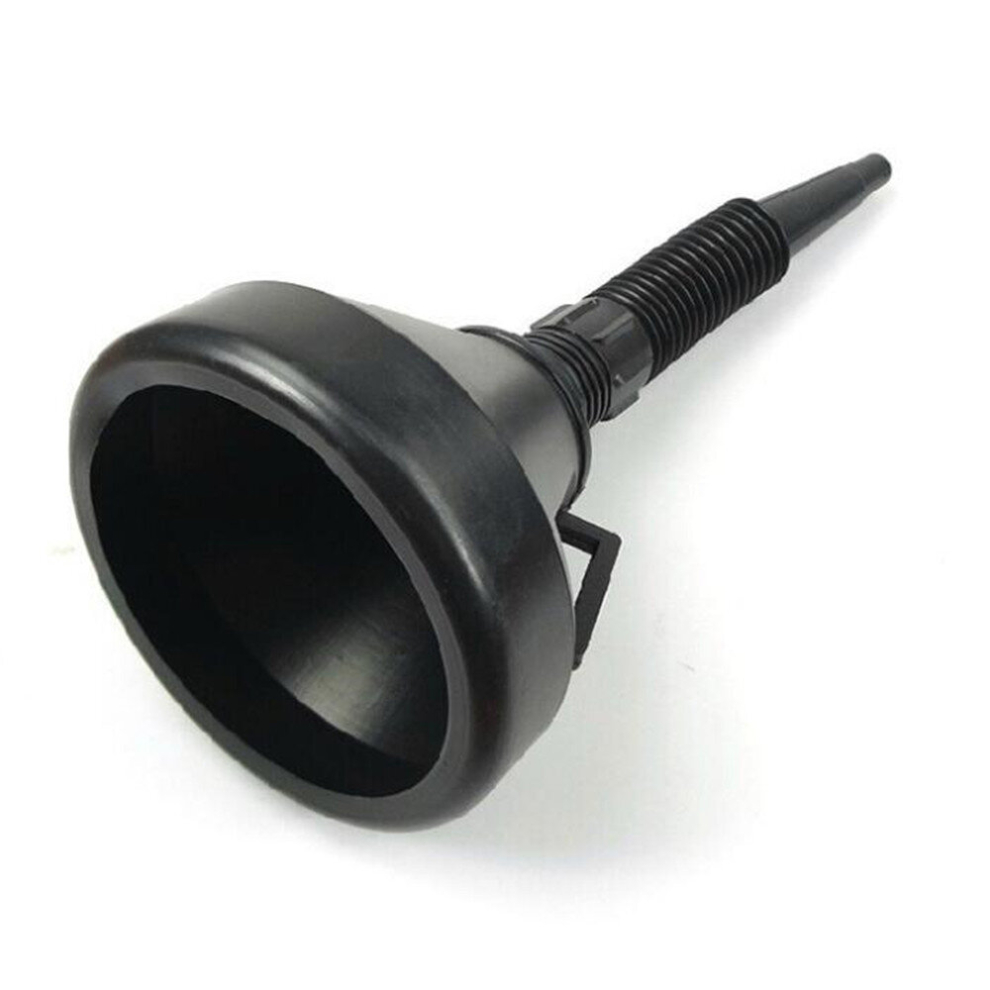 10Pcs Universal Car Truck Motorcycle Filled Plastic Vehicle Funnels With Soft Spout Pipe Pour Oil Tool Black 6913664850994