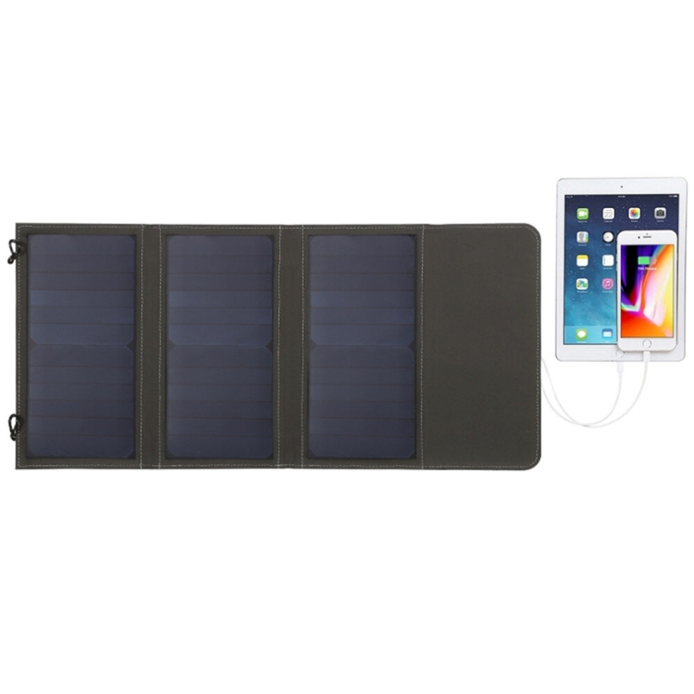 21W Foldable Solar Panel Charger With 5V 2.9A Max Dual Usb Ports Green 6913664824650
