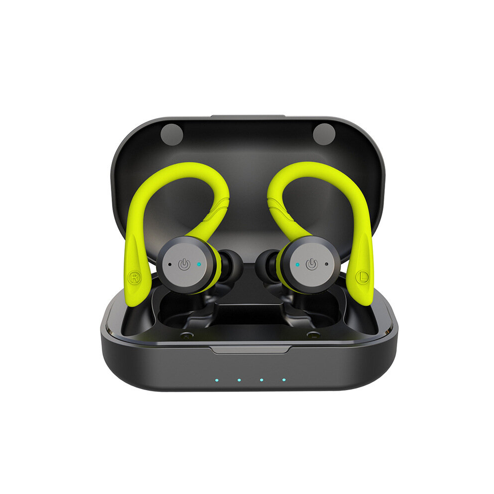 Bluetooth Earphone Dual Wear Style Sport Wireless Headset Tws Earbuds Stereo - Green 766261480875