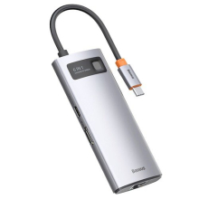 Baseus 6-in-1 Typ-C USB 3.0 HUB Adapter für Laptop Tablet Telefon - Grau