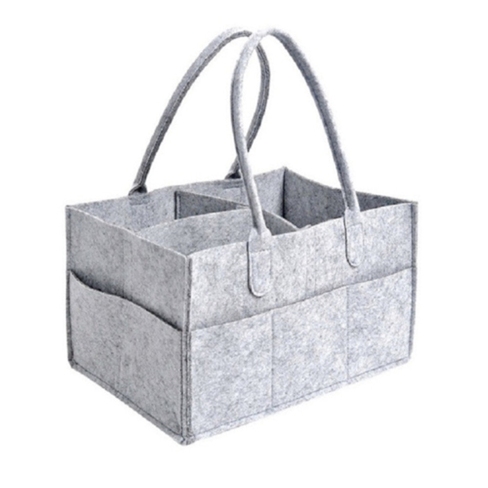 Dsport Mummy Bag Storage Multifunctional Maternity Handbags Organizer Stroller Accessories, Size:33x23x18cm, Color:light Gray