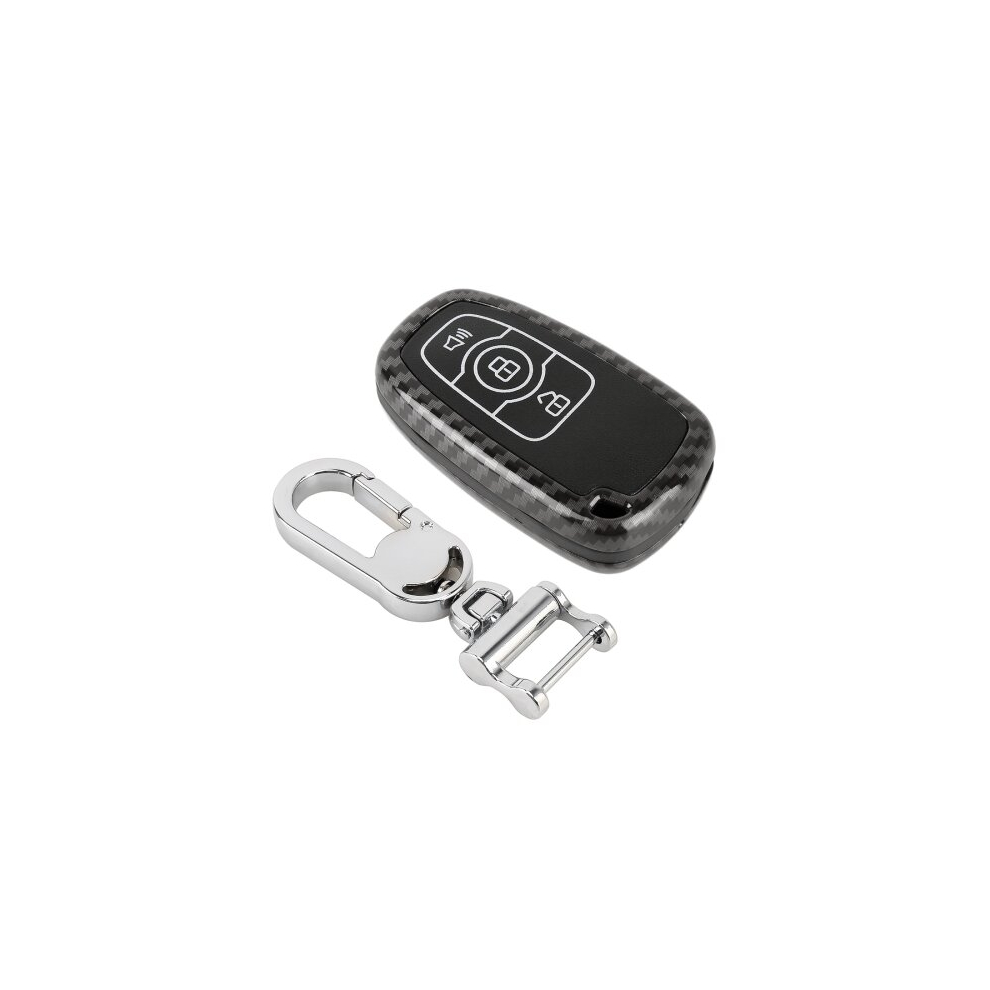 Dsport Black Carbon Fiber Texture Car Key Protective Cover For Haval H6 (Black)