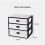 3 Layer Underwear Storage Box Plastic Drawer Home Organizer for Small Clothing and Objects (Black) 2
