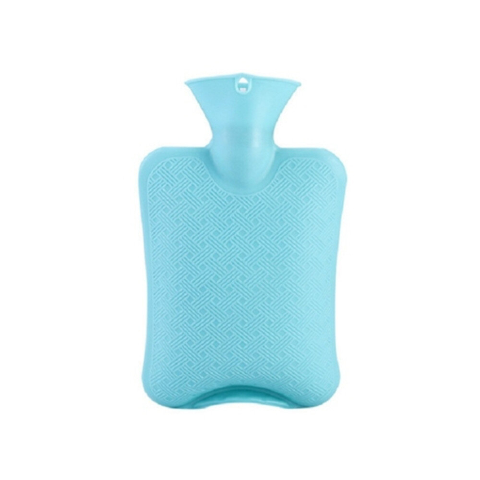 Dsport Blue 2Pcs Large 2000Ml Irrigation Hand Warmer Thick Pvc Silicone Hot Water Bottle(Blue)