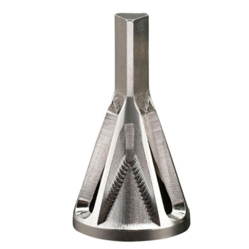 Stainless Steel Deburring External Chamfer Tool Silver Triangle Handle Six-slot