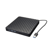 External USB 3.0 DVD RW CD Writer Slim Carbon Grain Drive Burner Reader Player For PC Laptop Optical Drive Black